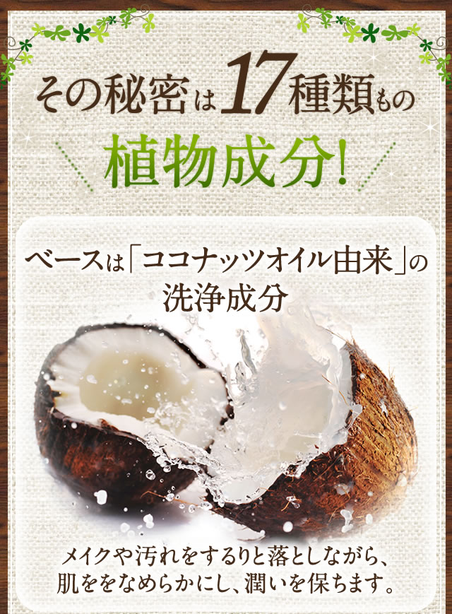 その秘密は17種類もの植物成分！