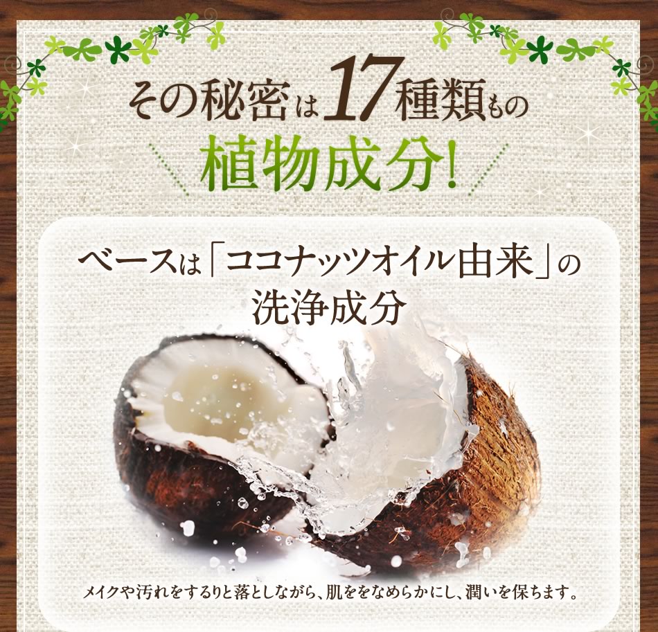 その秘密は17種類もの植物成分！
